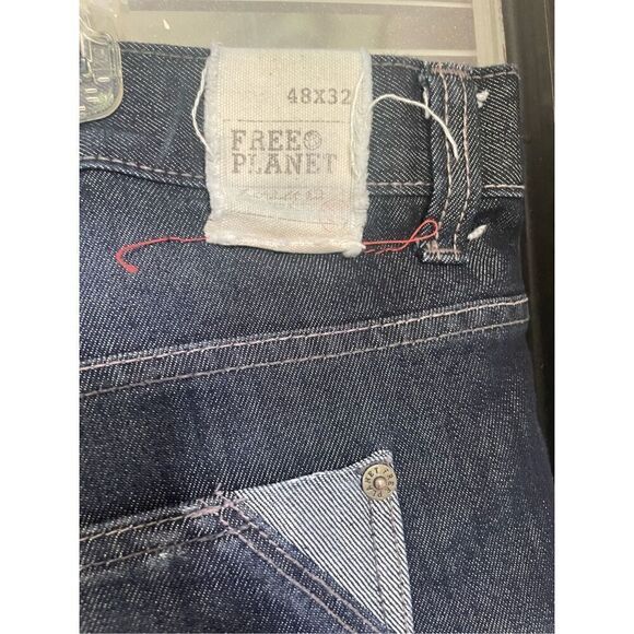Free Planet Men’s Fit & Slim Straight Jeans Blue Size 48x32 - Picture 3 of 12